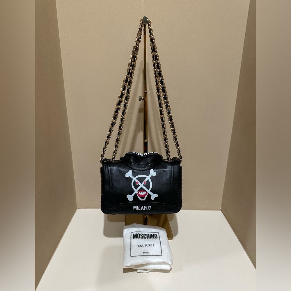 Moschino Couture Moto Skull Print Jacket Mini 2-way Bag 2016 Fall/Winter